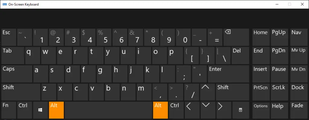 On screen keyboard on windows