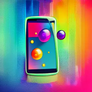 Mobile phone with bubbles