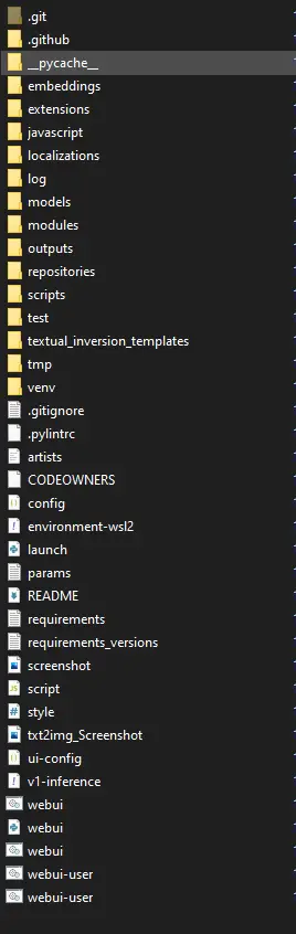 Stable diffusion UI folder